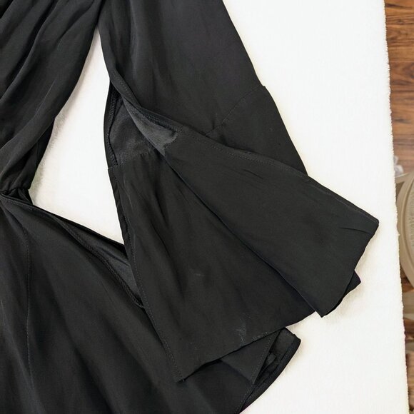 BLESS'ED ARE THE MEEK Split Bell Sleeve Dress 2 Asymmetrical V-Neck Surplice - Picture 5 of 9